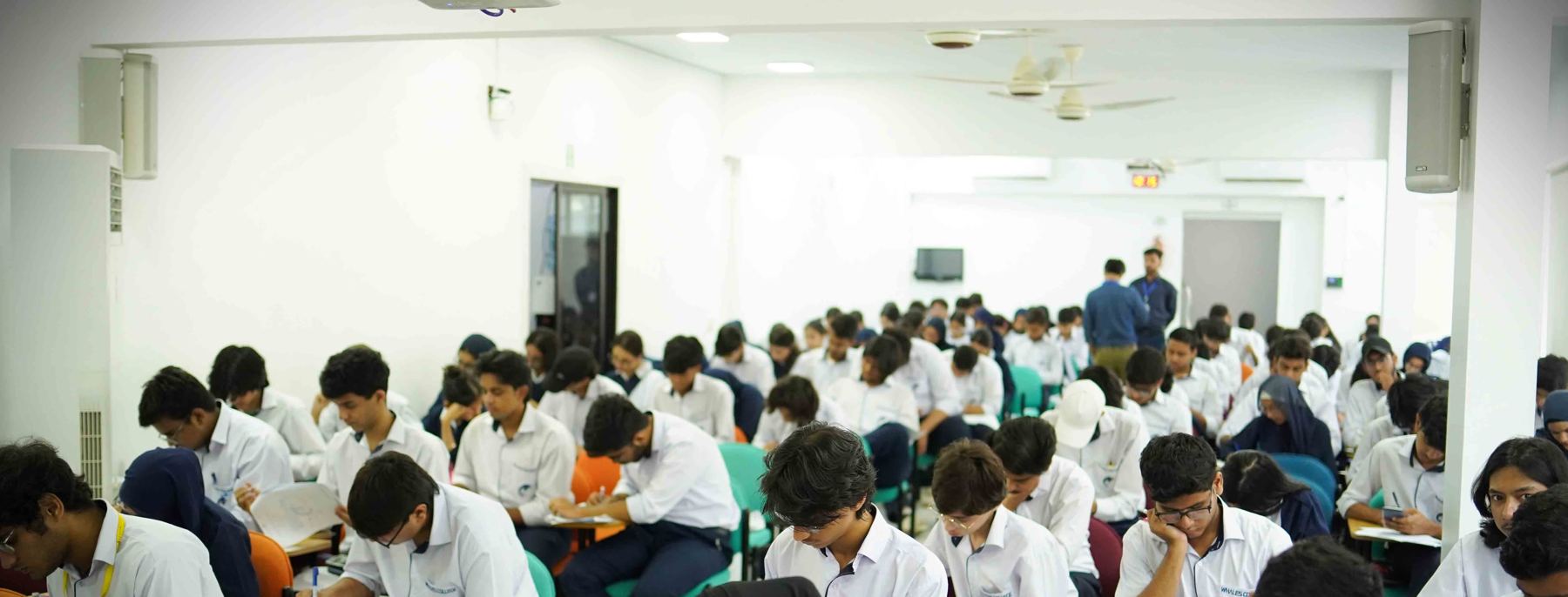 Whales College students in class during the first term examinations