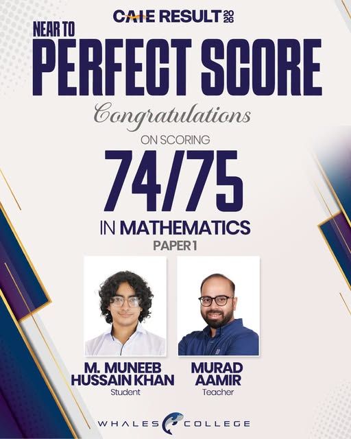 Result announcement for Muhammad Muneeb Hussain Khan